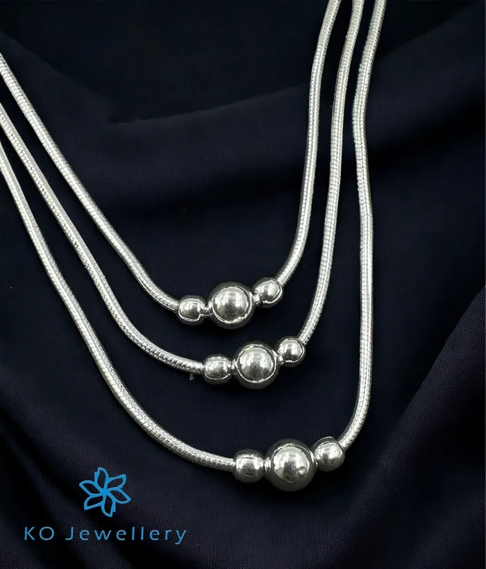 Necklaces The Zeeshan Silver Layered Chain Necklace Jaipur
