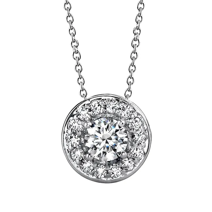 Pendant Necklace Sparkling 3 Carats Round Cut Natural Earth Mined Diamonds Centered GB Necklaces Pendant Necklace Sparkling 3 Carats Round Cut Natural Earth Mined Diamonds Centered GB Necklaces
