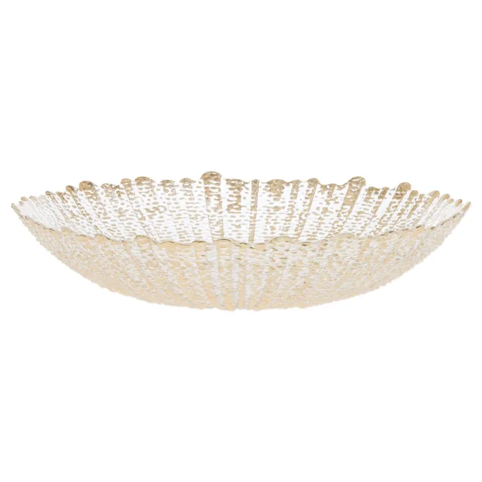 PreStyled Sets Vietri Vietri Rufolo Glass Gold Serving Bowl