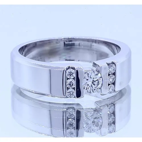 Rings 1 Carat Simple Ring Round Natural Earth Mined Diamond White Gold 14K Vs1 F GB Rings 1 Carat Simple Ring Round Natural Earth Mined Diamond White Gold 14K Vs1 F GB