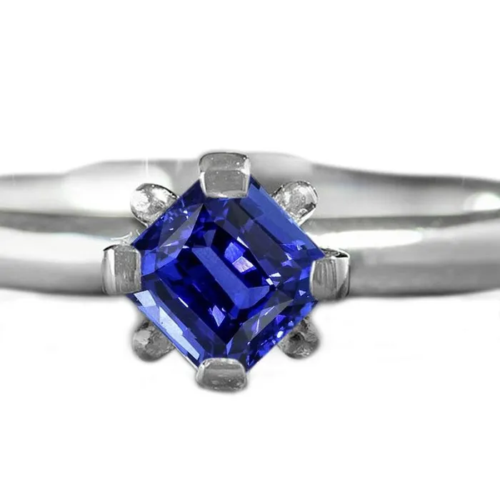 Rings 350 Carats Blue Sapphire Solitaire Ring Radiant Cut White Gold 14K HarryChadEntcom Rings 350 Carats Blue Sapphire Solitaire Ring Radiant Cut White Gold 14K HarryChadEntcom