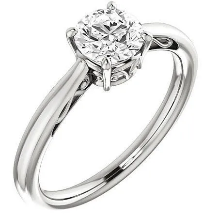 Rings GB 1 Carat Round Filigree Style Natural Earth Mined Diamond Solitaire Engagement Ring Rings GB 1 Carat Round Filigree Style Natural Earth Mined Diamond Solitaire Engagement Ring