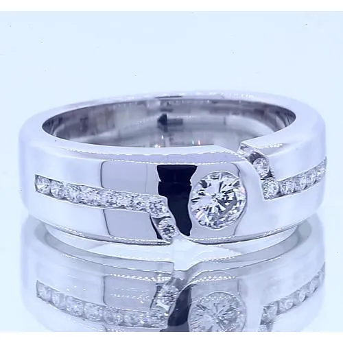 Rings GB 1 Carat Simple Round Natural Earth Mined Diamond Anniversary Band White Gold 14K Vs1 F Rings GB 1 Carat Simple Round Natural Earth Mined Diamond Anniversary Band White Gold 14K Vs1 F