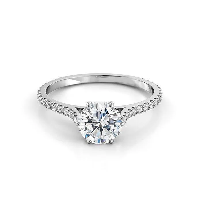 Rings GB 3 Ct Round Cut Natural Earth Mined Diamond Women Anniversary Ring White Gold Rings GB 3 Ct Round Cut Natural Earth Mined Diamond Women Anniversary Ring White Gold