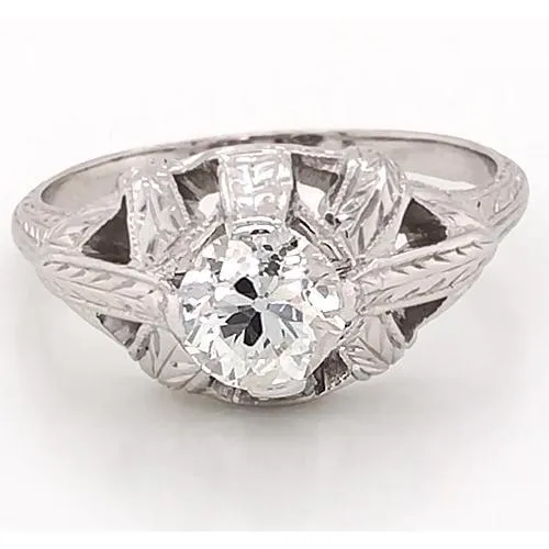 Rings GB Like Edwardian Jewelry Real Natural Earth Mined Diamond Engagement Ring Milgrain Prong Setting Rings GB Like Edwardian Jewelry Real Natural Earth Mined Diamond Engagement Ring Milgrain Prong Setting