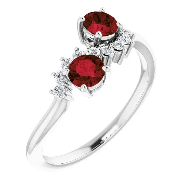 Rings GB Round Natural Earth Mined Diamond Ruby Stone Ring 240 Carats White Gold 14K Jewelry Rings GB Round Natural Earth Mined Diamond Ruby Stone Ring 240 Carats White Gold 14K Jewelry