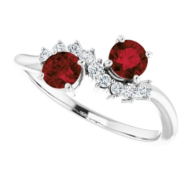 Rings GB Round Natural Earth Mined Diamond Ruby Stone Ring 240 Carats White Gold 14K Jewelry Rings GB Round Natural Earth Mined Diamond Ruby Stone Ring 240 Carats White Gold 14K Jewelry