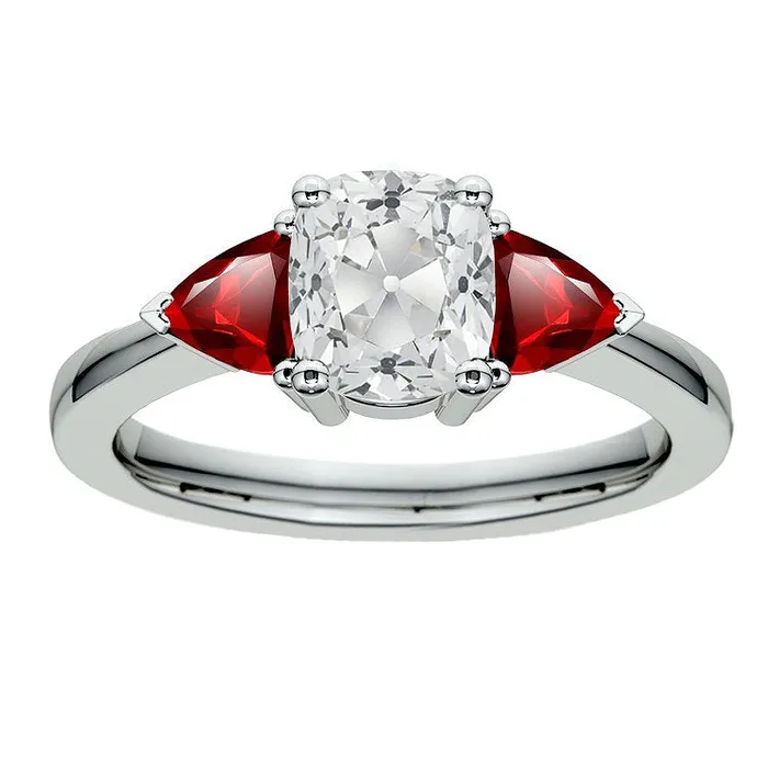 Rings HarryChadEntcom 3 Stone Ring Cushion Old Miner Natural Earth Mined Diamond Trillion Rubies 525 Carats Rings HarryChadEntcom 3 Stone Ring Cushion Old Miner Natural Earth Mined Diamond Trillion Rubies 525 Carats