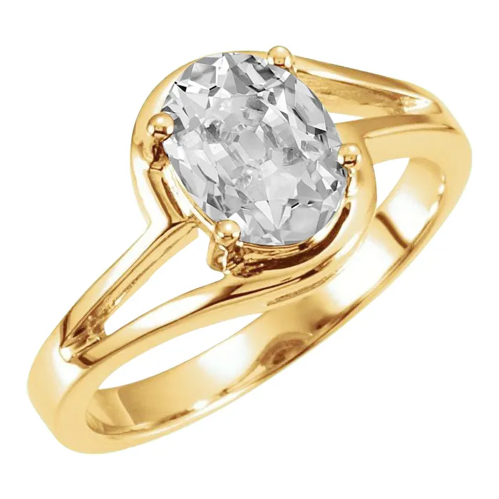 Rings HarryChadEntcom 5 Carats Oval Natural Diamond Old Miner Split Shank Yellow Gold Ring Rings HarryChadEntcom 5 Carats Oval Natural Diamond Old Miner Split Shank Yellow Gold Ring