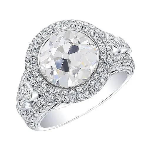 Rings HarryChadEntcom Double Halo Round Old Miner Natural Earth Mined Diamond Bezel Engagement Ring 550 Carats Rings HarryChadEntcom Double Halo Round Old Miner Natural Earth Mined Diamond Bezel Engagement Ring 550 Carats