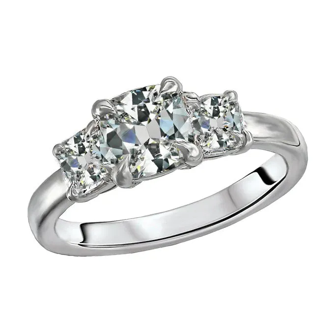 Rings HarryChadEntcom Eagle Claws Three Stone Ring Cushion Old Miner Natural Earth Mined Diamond Prong Set 7 Ct Rings HarryChadEntcom Eagle Claws Three Stone Ring Cushion Old Miner Natural Earth Mined Diamond Prong Set 7 Ct