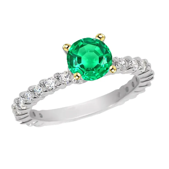 Rings HarryChadEntcom Green Emerald Round Diamond Ring Zambian Gemstone Rings HarryChadEntcom Green Emerald Round Diamond Ring Zambian Gemstone