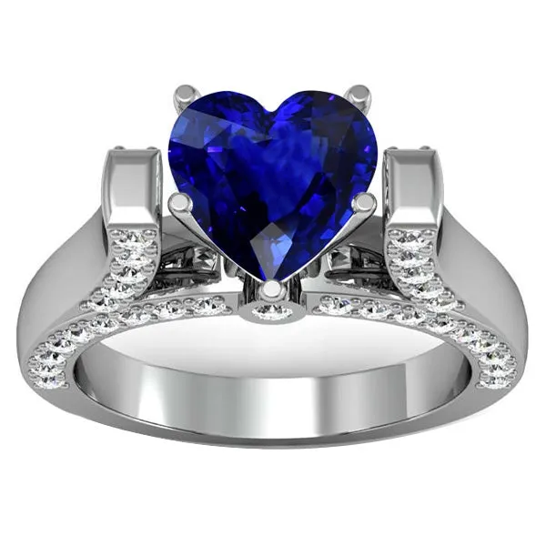 Rings HarryChadEntcom Heart Cut Gemstone Ring Sri Lankan Sapphire 4 Carats Natural Earth Mined Diamonds Rings HarryChadEntcom Heart Cut Gemstone Ring Sri Lankan Sapphire 4 Carats Natural Earth Mined Diamonds