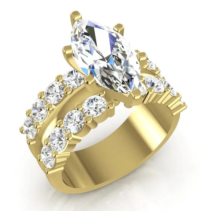 Rings HarryChadEntcom Marquise Mined Diamond Wedding Ring Bridal Jewelry Yellow Gold Rings HarryChadEntcom Marquise Mined Diamond Wedding Ring Bridal Jewelry Yellow Gold