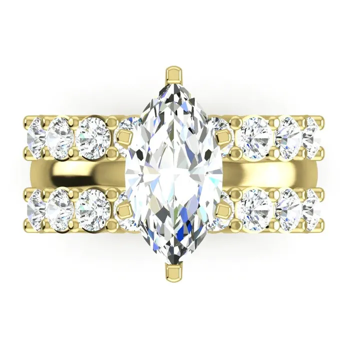 Rings HarryChadEntcom Marquise Mined Diamond Wedding Ring Bridal Jewelry Yellow Gold Rings HarryChadEntcom Marquise Mined Diamond Wedding Ring Bridal Jewelry Yellow Gold