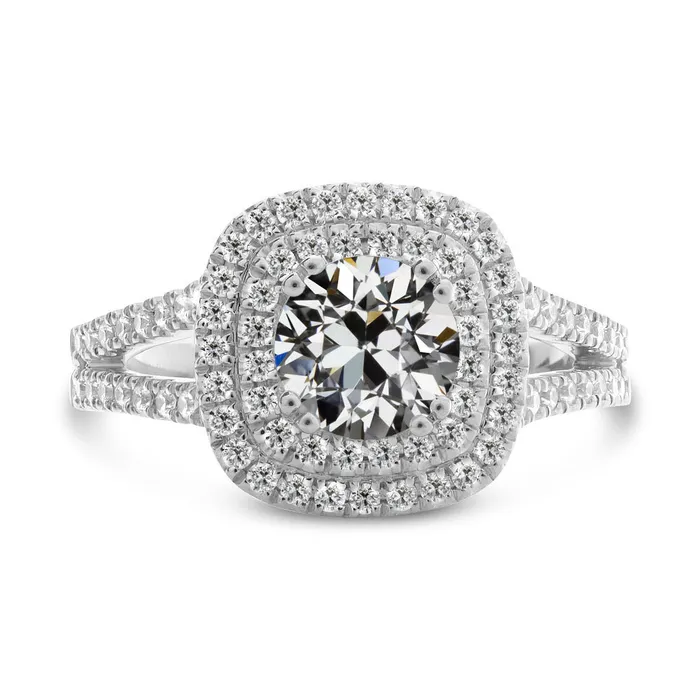 Rings HarryChadEntcom Old Cut Natural Earth Mined Diamond Double Halo Ring Split Shank 14K Gold 6 Carats Rings HarryChadEntcom Old Cut Natural Earth Mined Diamond Double Halo Ring Split Shank 14K Gold 6 Carats