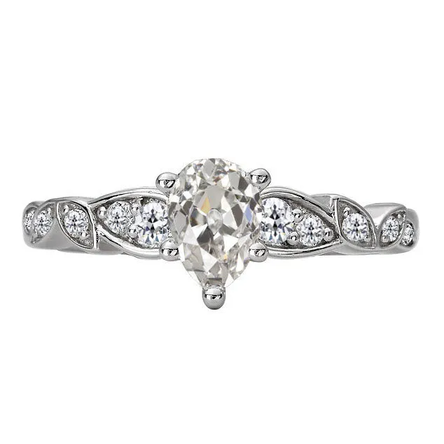 Rings HarryChadEntcom Round Pear Old Mine Cut Real Natural Earth Mined Diamond Wedding Ring 5 Prong Set 350 Carats Rings HarryChadEntcom Round Pear Old Mine Cut Real Natural Earth Mined Diamond Wedding Ring 5 Prong Set 350 Carats