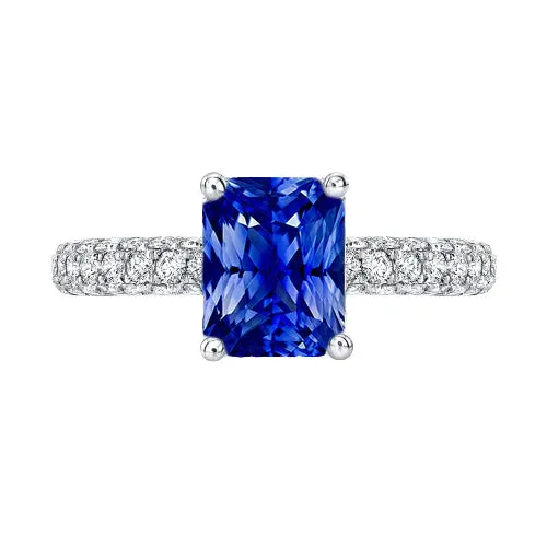 Rings HarryChadEntcom Sapphire Jewelry Radiant Cut Gemstone Ring