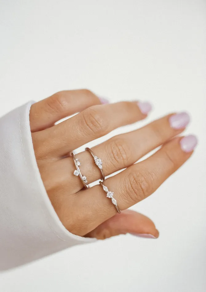 Rings Hey Happiness Slim Apex Ring Sterling Silver Rings Hey Happiness Slim Apex Ring Sterling Silver