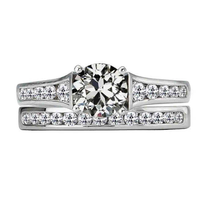 Rings Round Old Mine Cut Genuine Natural Earth Mined Diamond Wedding Ring Set 6 Carats White Gold HarryChadEntcom Rings Round Old Mine Cut Genuine Natural Earth Mined Diamond Wedding Ring Set 6 Carats White Gold HarryChadEntcom