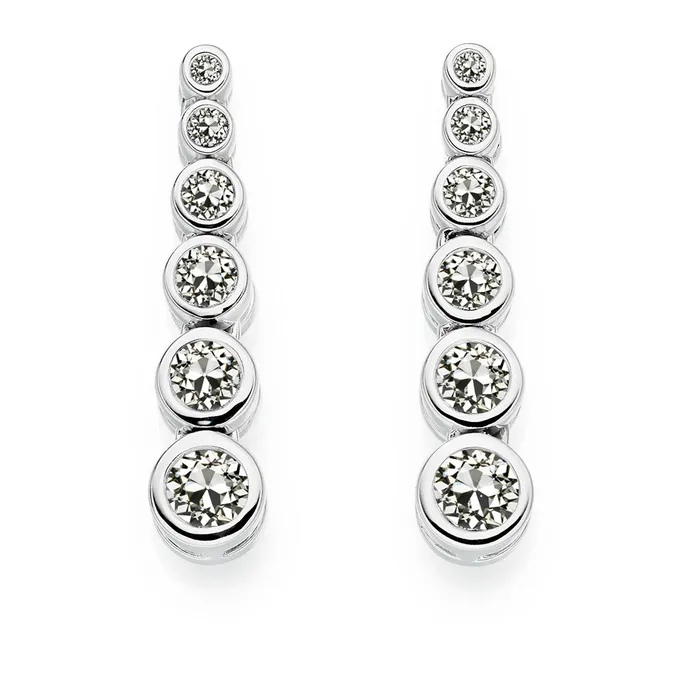 Round Genuine Diamond Old Miner Dangle Earring 14K White Gold 6 Carats HarryChadEntcom Earrings Round Genuine Diamond Old Miner Dangle Earring 14K White Gold 6 Carats HarryChadEntcom Earrings