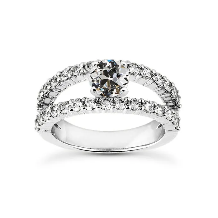 Round Old Cut Natural Earth Mined Diamond Ladies Ring Split Shank 14K Gold 350 Carats HarryChadEntcom Rings Round Old Cut Natural Earth Mined Diamond Ladies Ring Split Shank 14K Gold 350 Carats HarryChadEntcom Rings