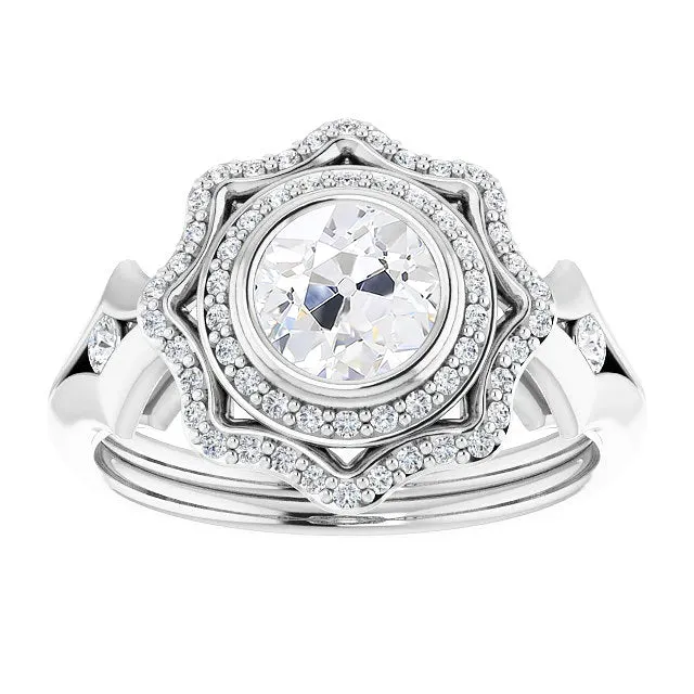 Round Old Miner Natural Earth Mined Diamond Double Halo Ring Bezel Split Shank 525 Carats HarryChadEntcom Rings Round Old Miner Natural Earth Mined Diamond Double Halo Ring Bezel Split Shank 525 Carats HarryChadEntcom Rings