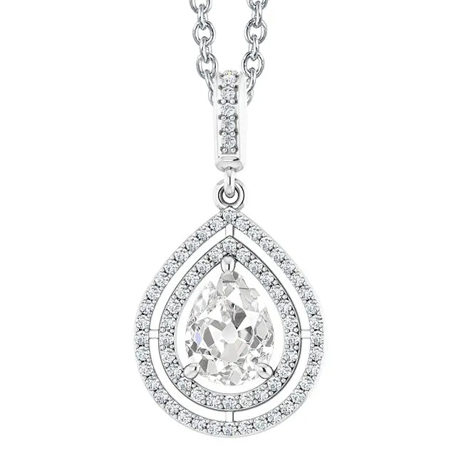 Round Pear Old Mine Cut Halo Real Natural Earth Mined Diamond Pendant Gold 350 Carats HarryChadEntcom Necklaces Round Pear Old Mine Cut Halo Real Natural Earth Mined Diamond Pendant Gold 350 Carats HarryChadEntcom Necklaces