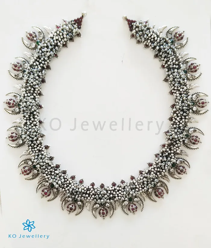 Silversmith Necklaces The Bodhi Silver Pearl Necklace Oxidised