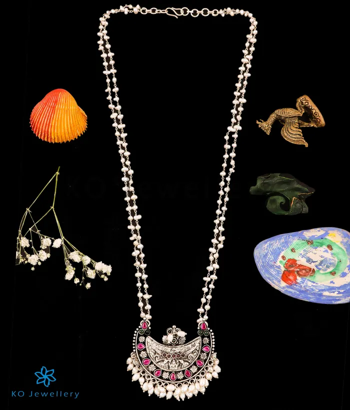 Silversmith Necklaces The Madhavi Kokkethathi Silver Pearl Necklace