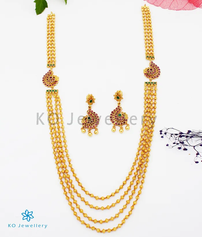 Silversmith Necklaces The Samhat Silver Layered Necklace RedGreen