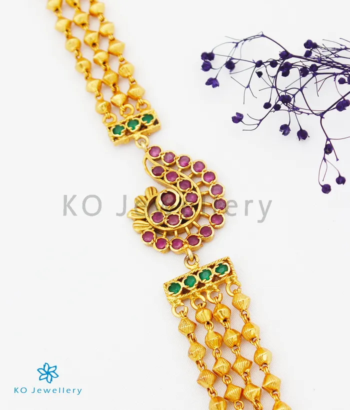 Silversmith Necklaces The Samhat Silver Layered Necklace RedGreen
