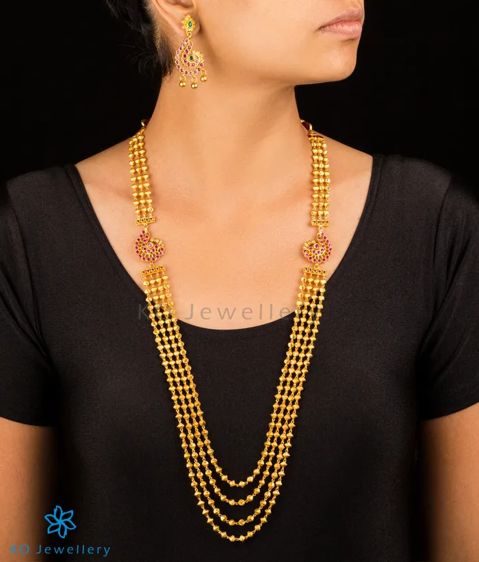 Silversmith Necklaces The Samhat Silver Layered Necklace RedGreen