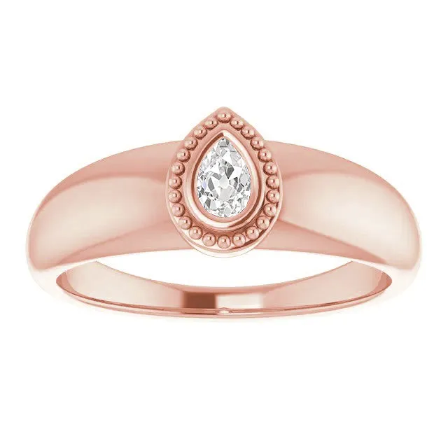 Solitaire Pear Old Cut Natural Earth Mined Diamond Wedding Ring Bezel Set Gold 1 Carat HarryChadEntcom Rings Solitaire Pear Old Cut Natural Earth Mined Diamond Wedding Ring Bezel Set Gold 1 Carat HarryChadEntcom Rings
