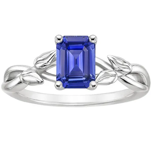 Solitaire Ring Leaf Infinity Style Emerald Ceylon Sapphire 350 Carats HarryChadEntcom Rings Solitaire Ring Leaf Infinity Style Emerald Ceylon Sapphire 350 Carats HarryChadEntcom Rings