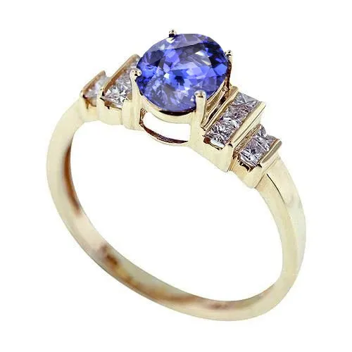 Sparkling Oval Tanzanite Natural Earth Mined Diamonds 3 Carat Engagement Ring Jewelry GB Rings