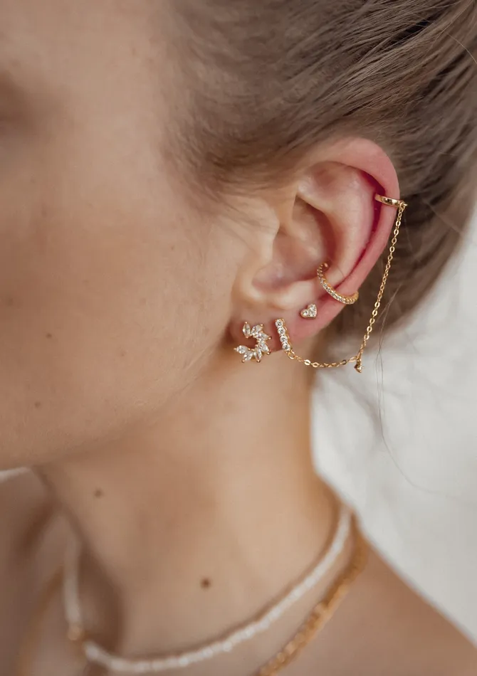 Starlight Ear Cuff Sterling Silver Gold Hey Happiness Earrings Starlight Ear Cuff Sterling Silver Gold Hey Happiness Earrings