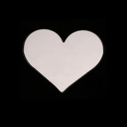 Sterling Silver Classic Heart 20mm 79 x 17mm 67 20 Gauge AP Rings