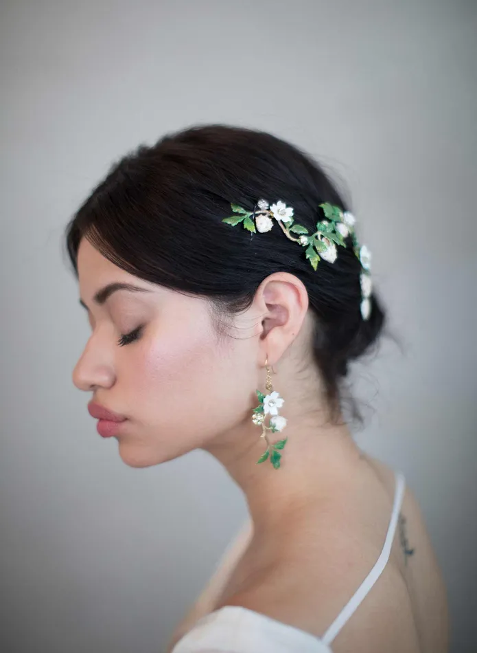 Strawberry vine earrings Style 820 twigs honey Earrings