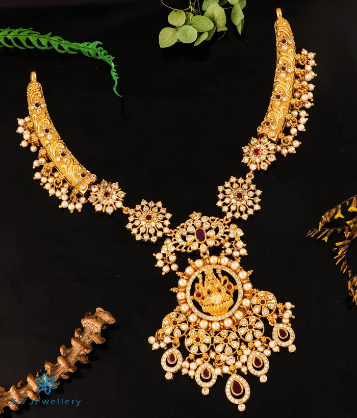 Temple Necklaces The Anuh Silver Lakshmi Necklace