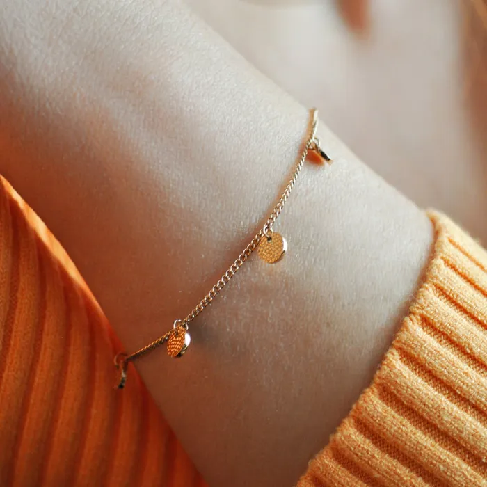 Textured Circle Bracelet Gold Hey Happiness Bracelets Textured Circle Bracelet Gold Hey Happiness Bracelets