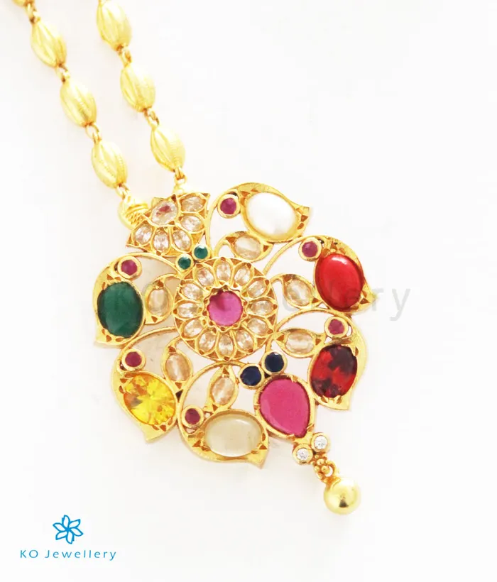 The Akshaya Silver Navaratna Necklace Silversmith Necklaces