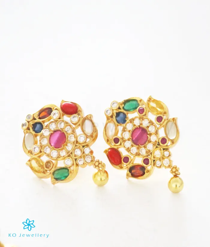 The Akshaya Silver Navaratna Necklace Silversmith Necklaces