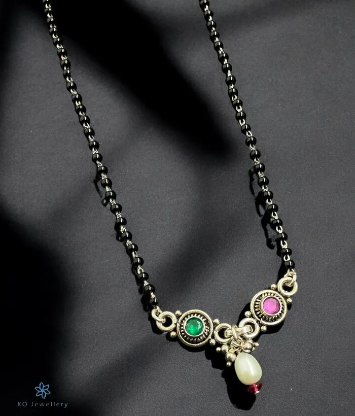 The Brahmi Silver Necklace Mangalsutra Jaipur Necklaces