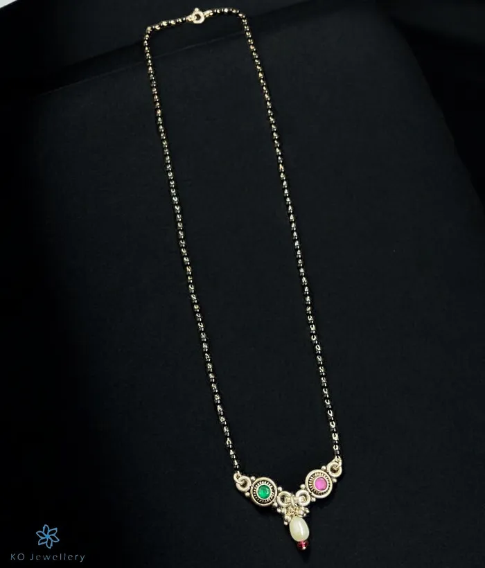 The Brahmi Silver Necklace Mangalsutra Jaipur Necklaces