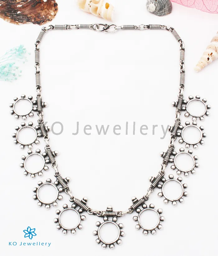 The Parth Silver Tribal Necklace Kolhapur Necklaces