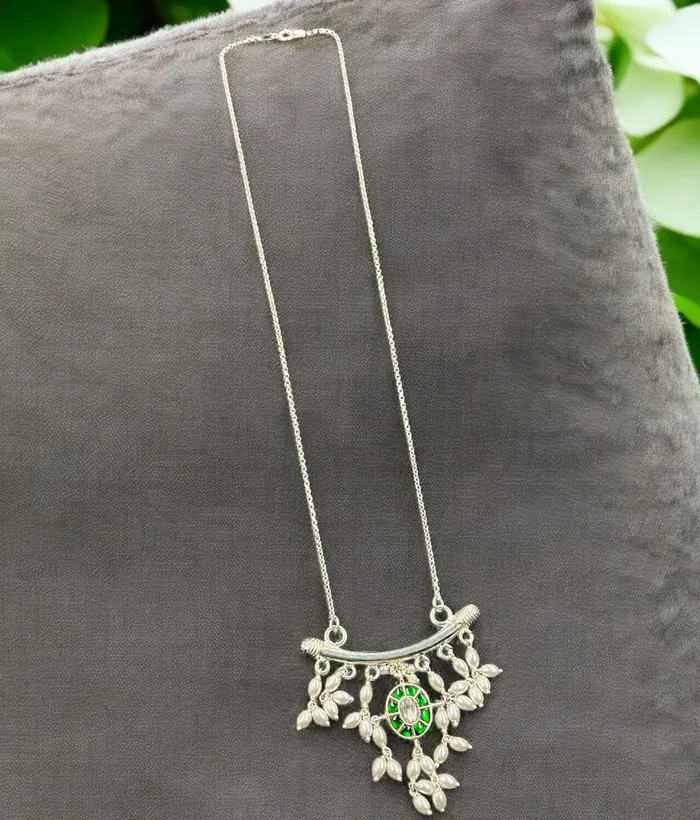 The Ritika Silver Pearl Necklace Silversmith Necklaces