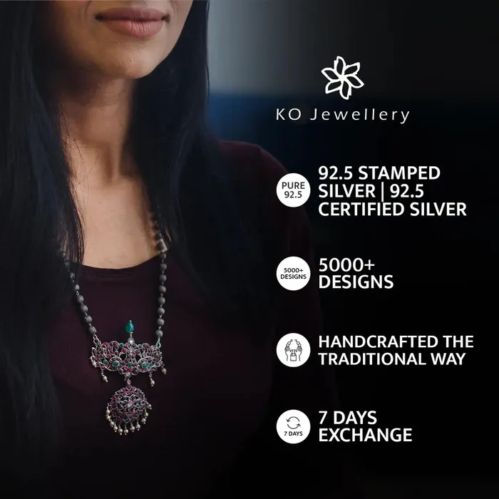 The Ritika Silver Pearl Necklace Silversmith Necklaces