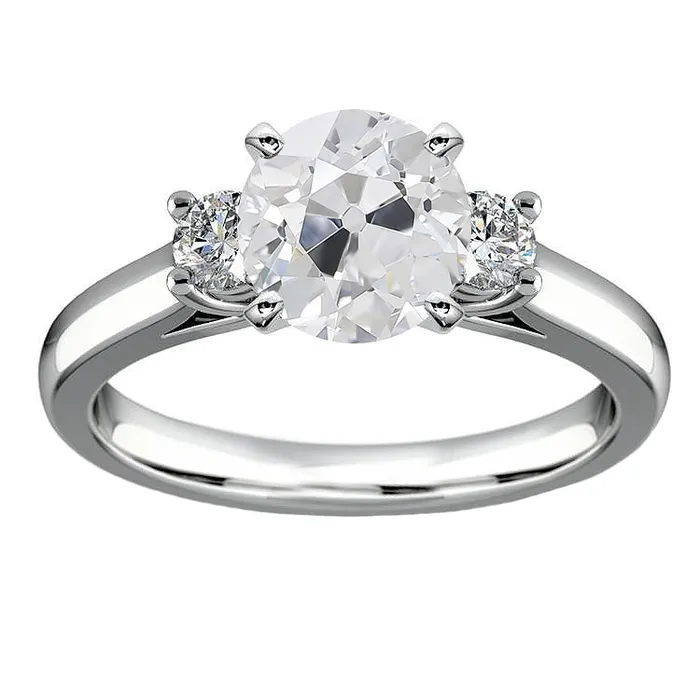 Three Stone Anniversary Round Old Mine Cut Real Natural Earth Mined Diamond Ring 375 Carats HarryChadEntcom Rings Three Stone Anniversary Round Old Mine Cut Real Natural Earth Mined Diamond Ring 375 Carats HarryChadEntcom Rings