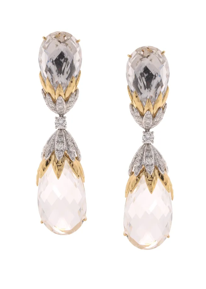 Two Tone Alpine Earrings David Webb Earrings